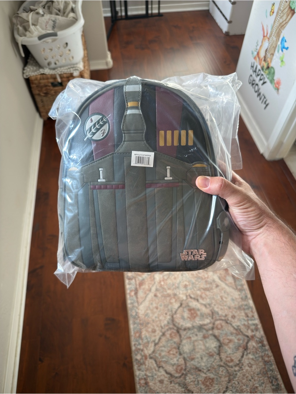 Star Wars Black and Dark Brown Boba Fett Mini Backpack